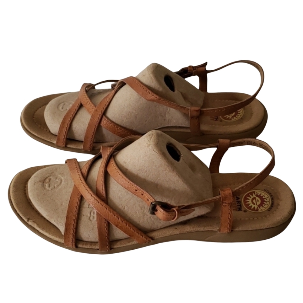 EARTH SPIRIT MAGNOLIA LEATHER UPPER SANDALS WOMENS SIZE 10 VERY GOOD CONDITION